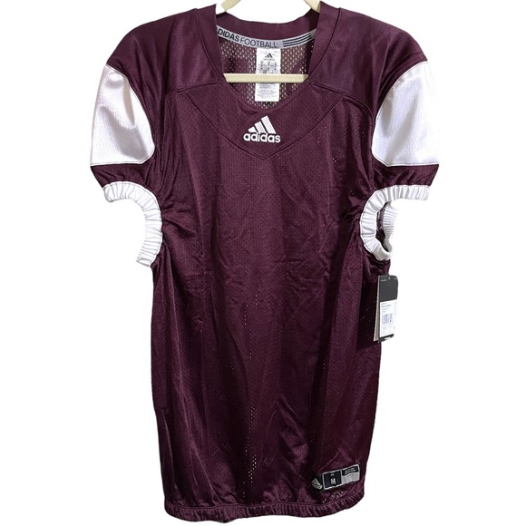 adidas Other - Adidas Men's Press Coverage Football Jersey Burgundy Climalite